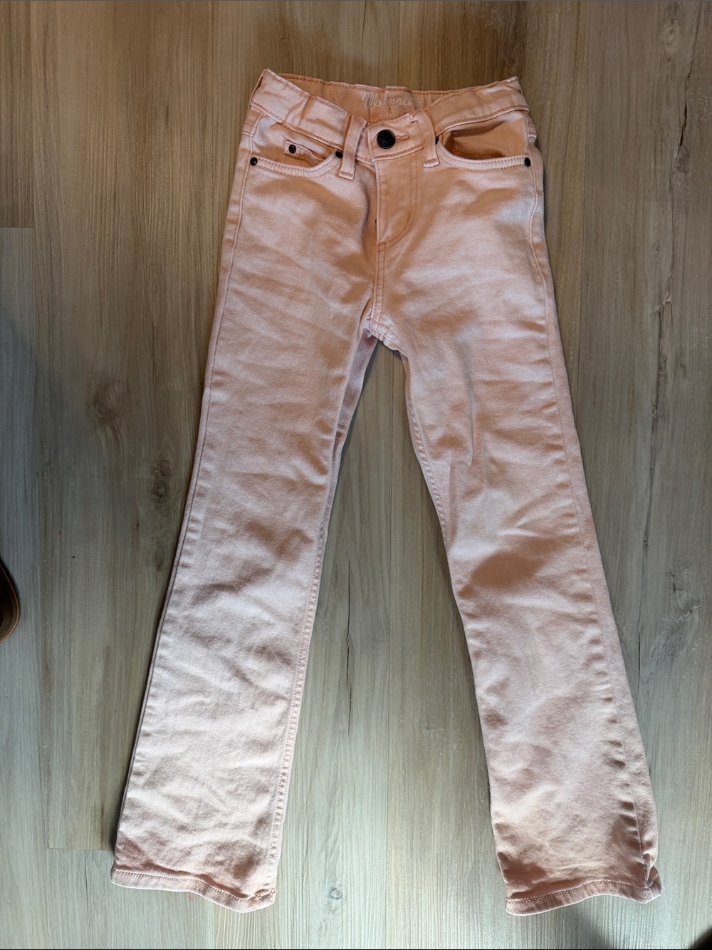 Wrangler Girls' Light Pink Straight-Leg Jeans